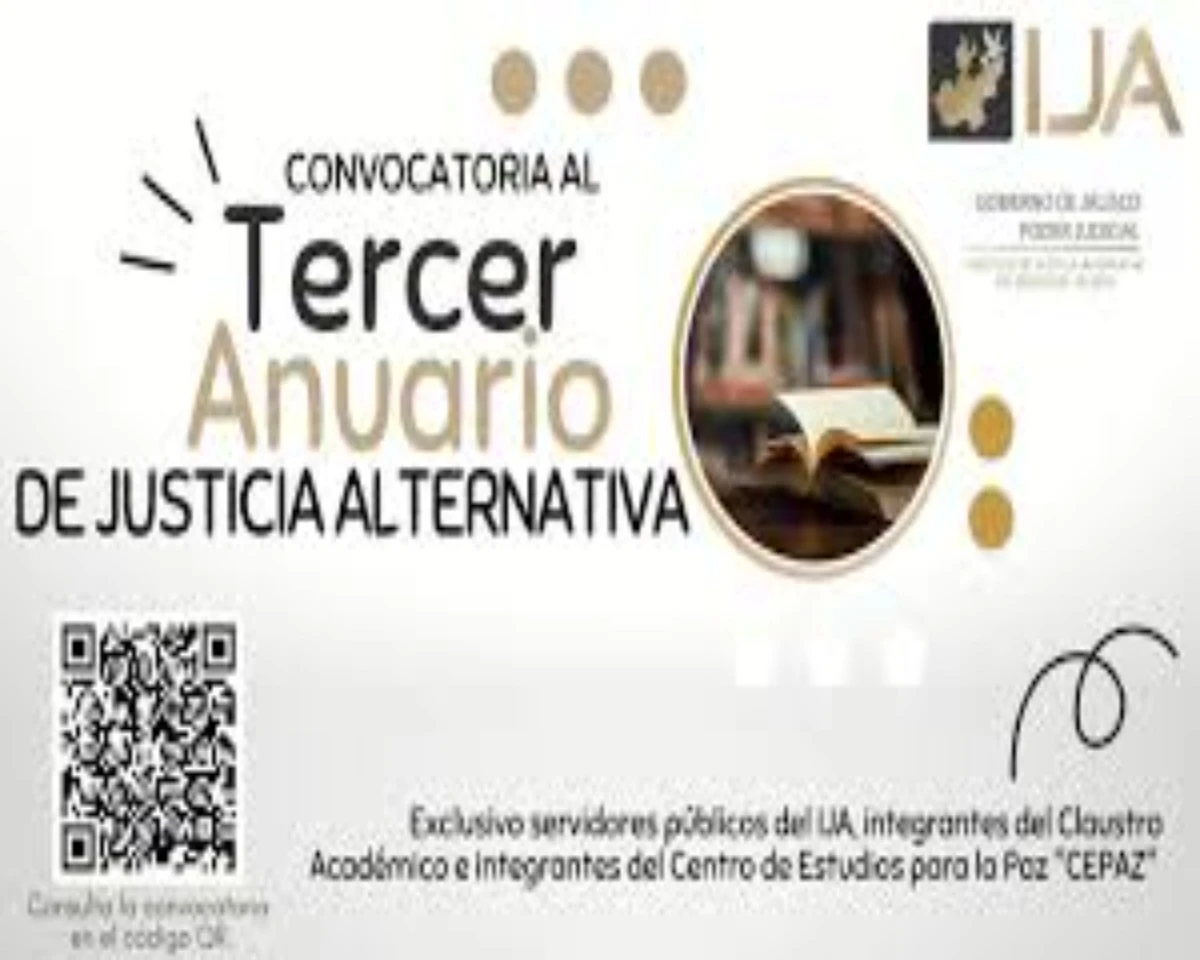 Convocatoria Tercer Anuario de Justicia Alternativa