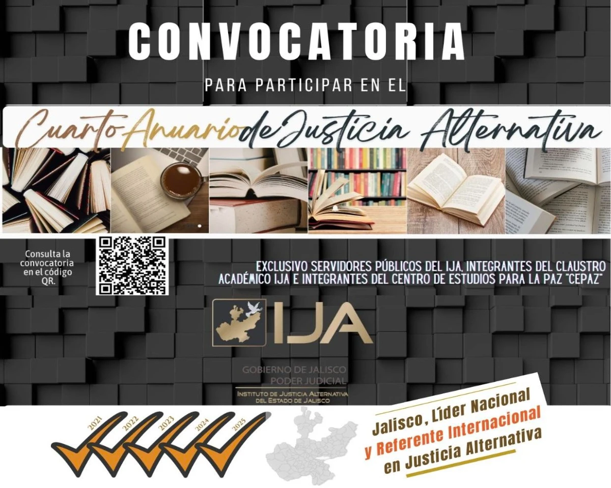Convocatoria Cuarto Anuario de Justicia Alternativa