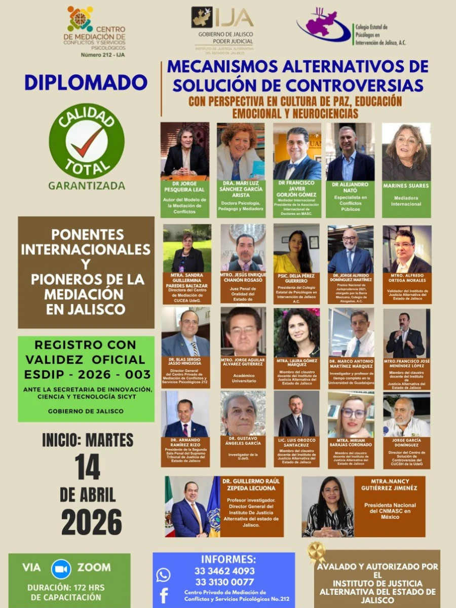 Diplomado en Mecanismos Alternativos de Solución de Controversias